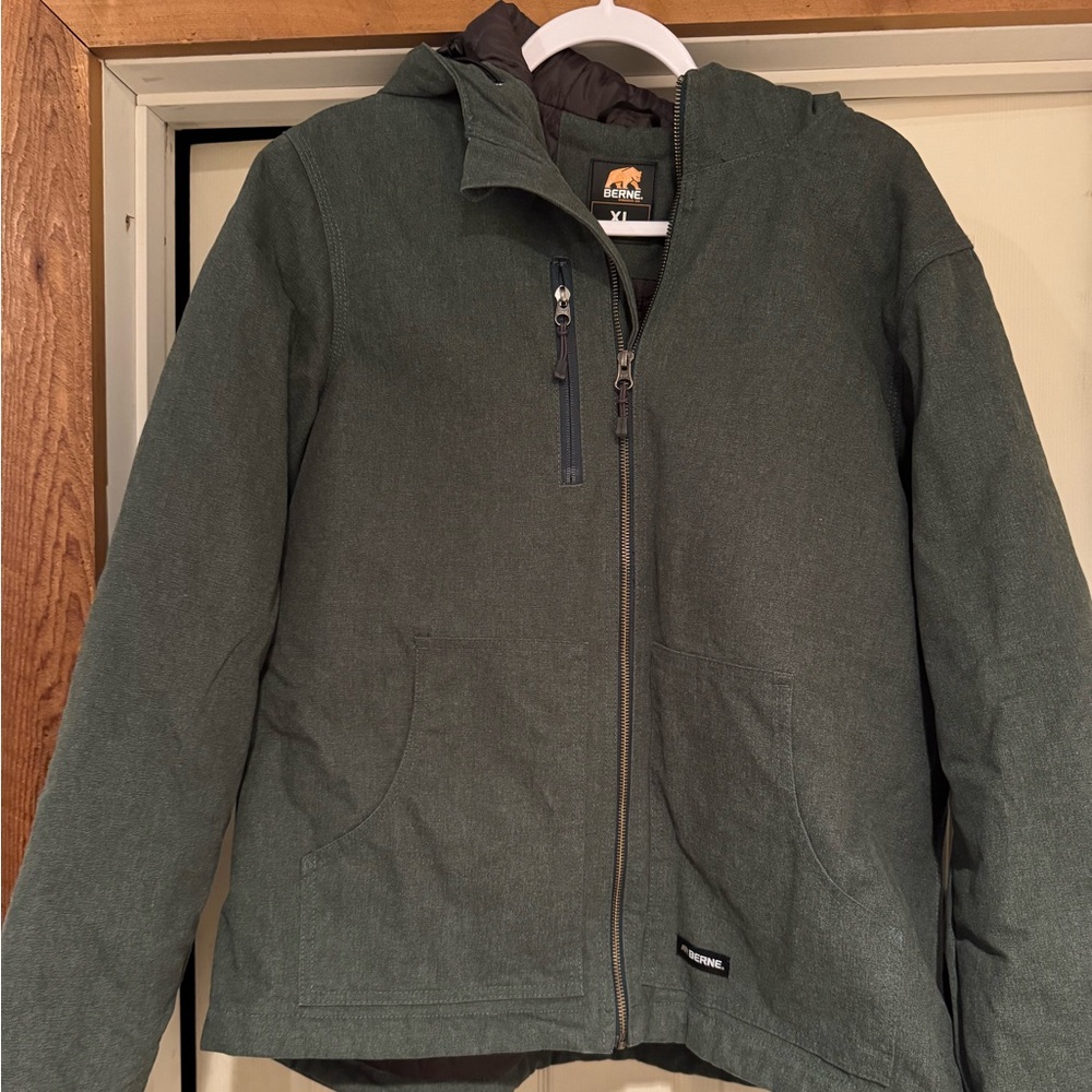 Berne Women’s Dark Green Hooded Utility Jacket